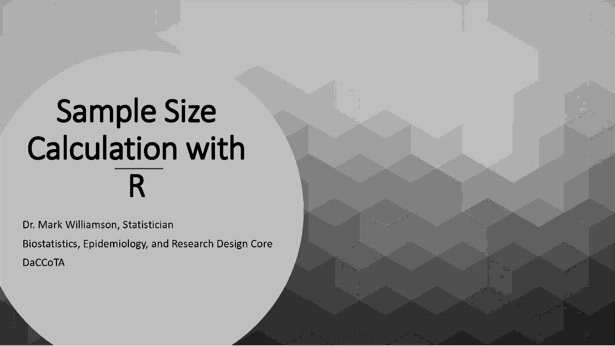 sample size calculation for single arm study