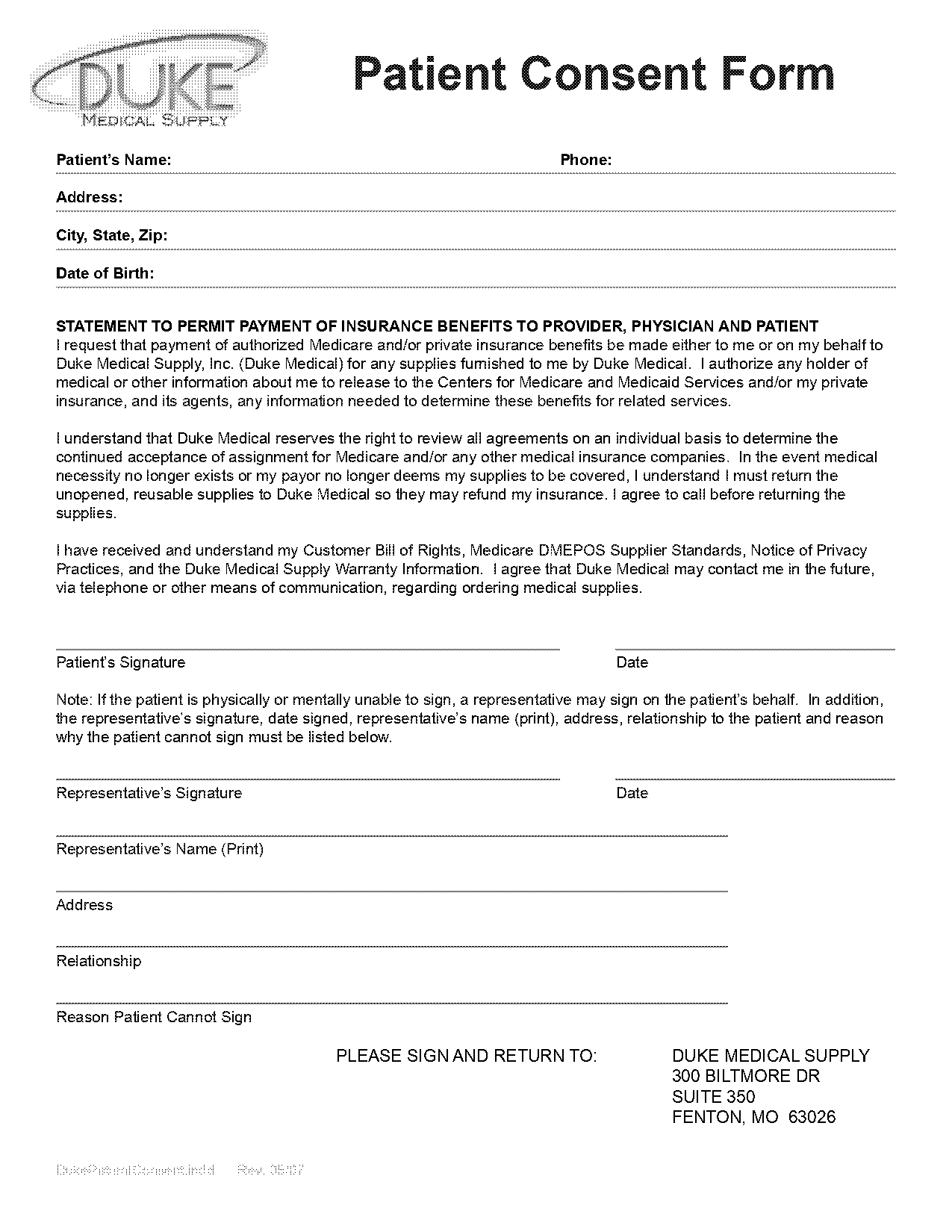 duke health consent form