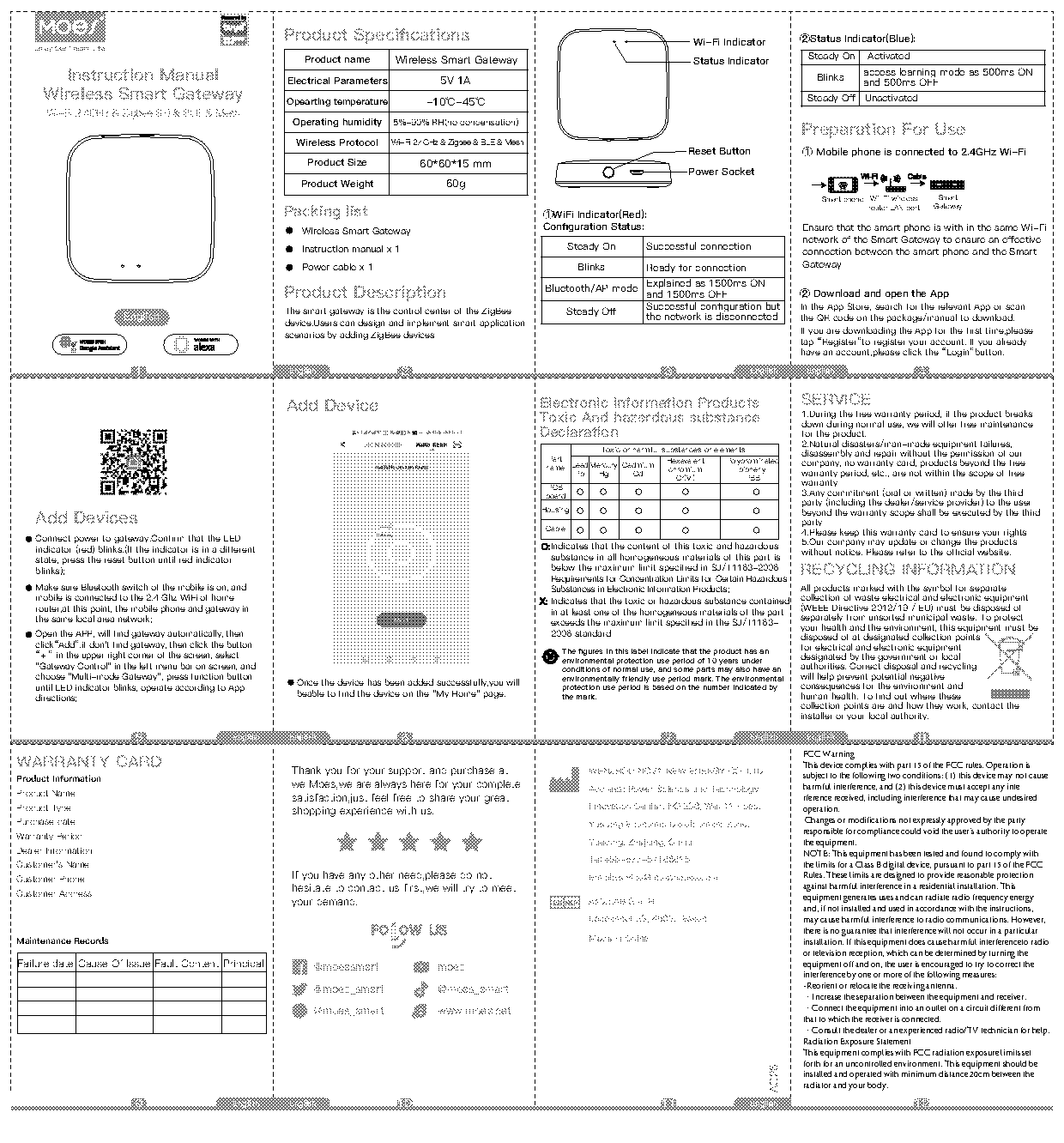 moes smart switch manual