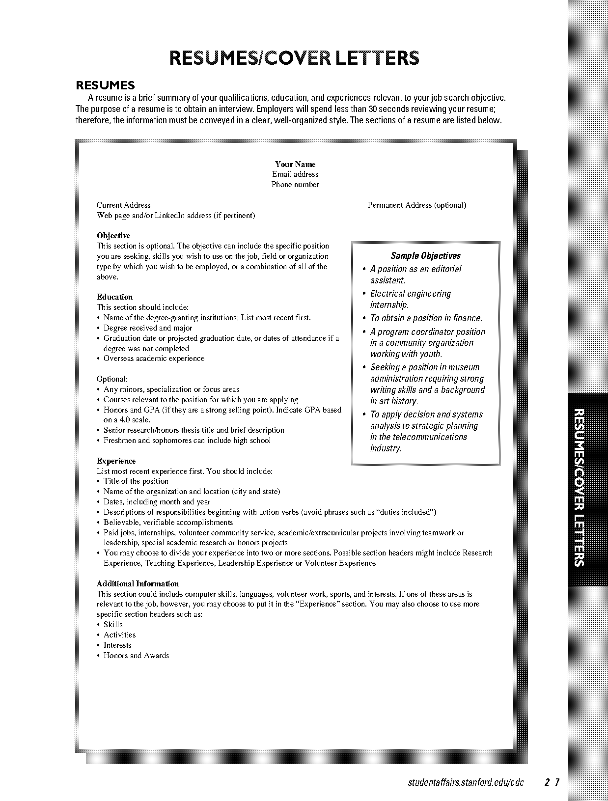 harvard consulting resume format