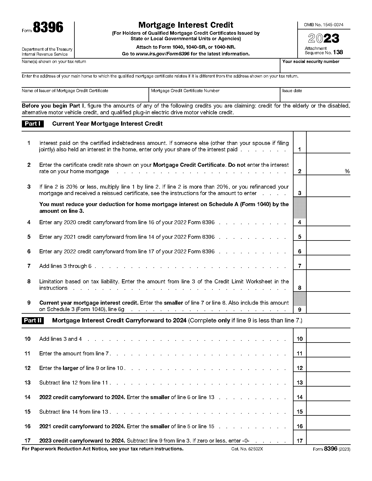 irs mortgage credit certificate