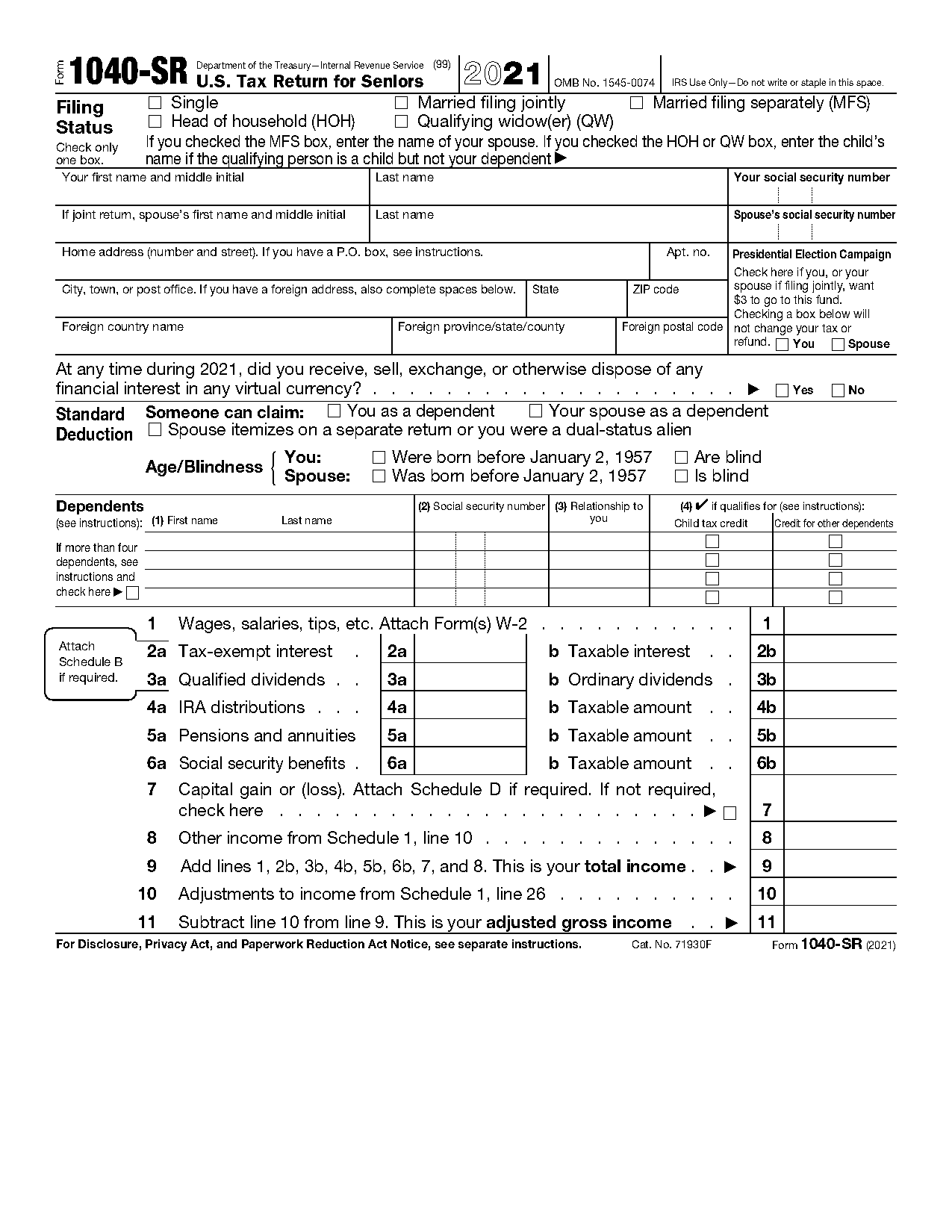 irs senior tax form