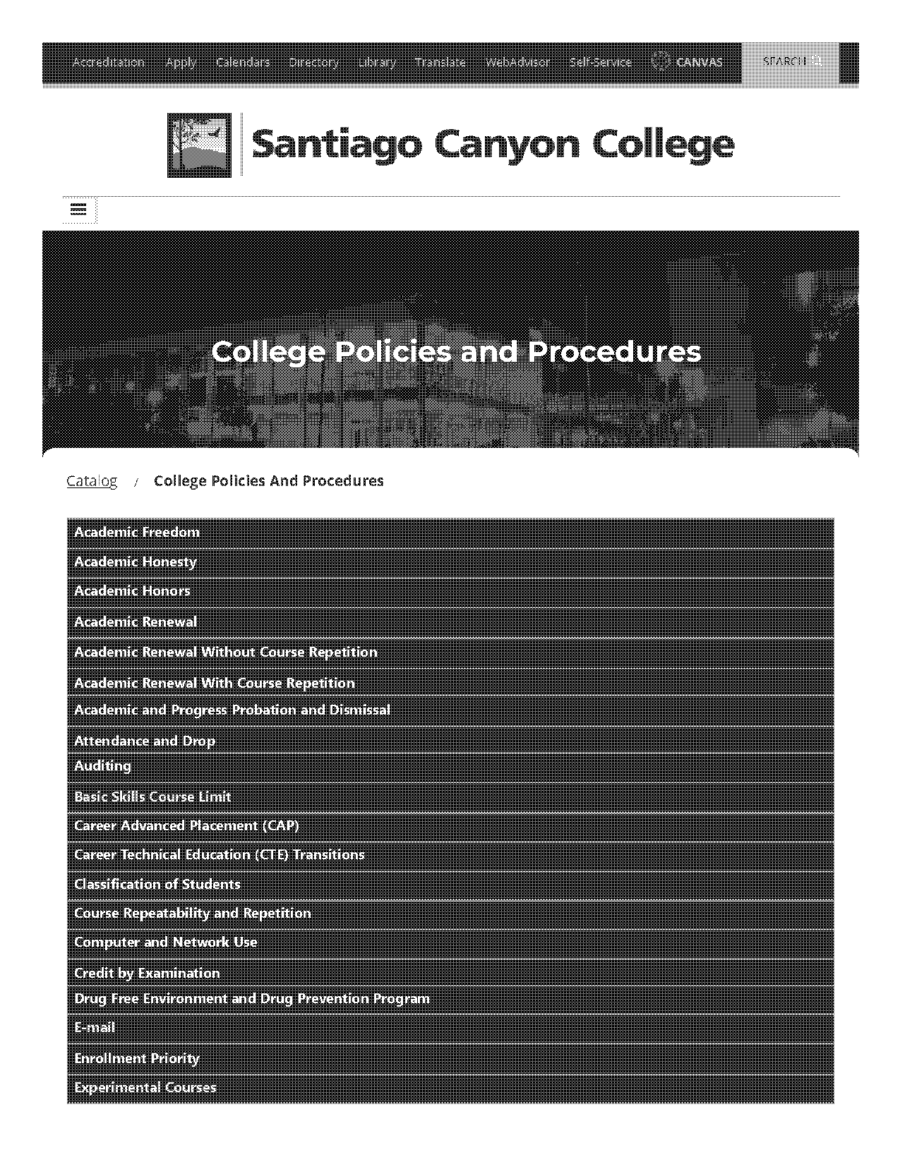 scc college cap student form