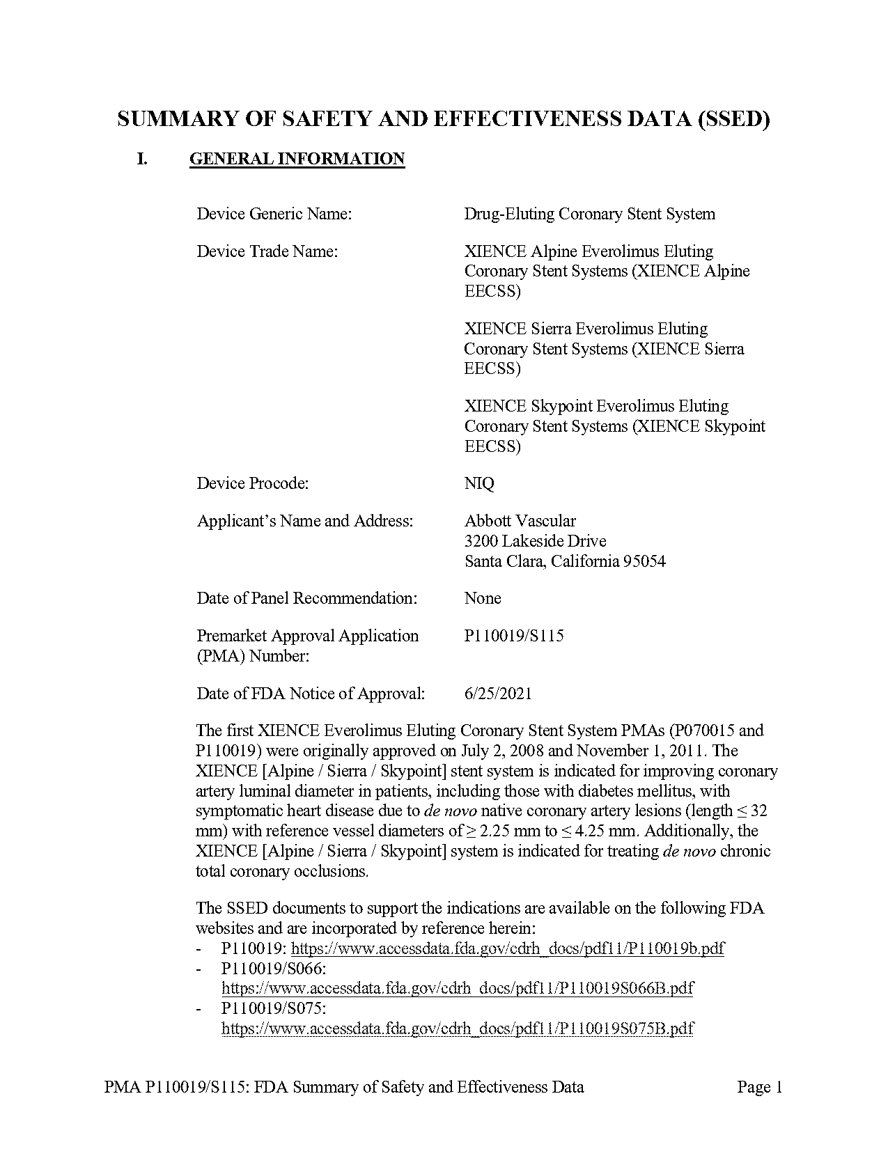 xience sierra stent instructions for use