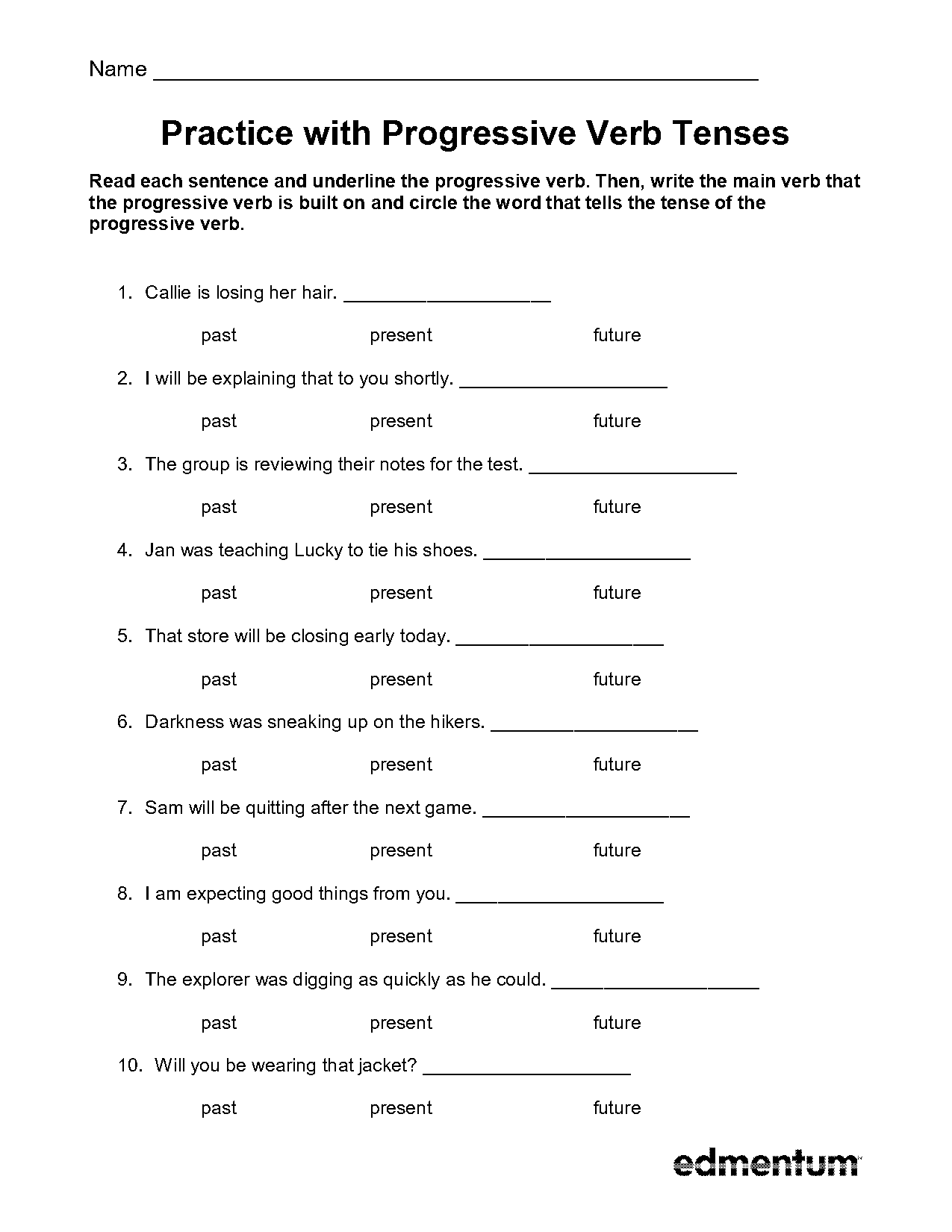 verb to be past and present worksheets