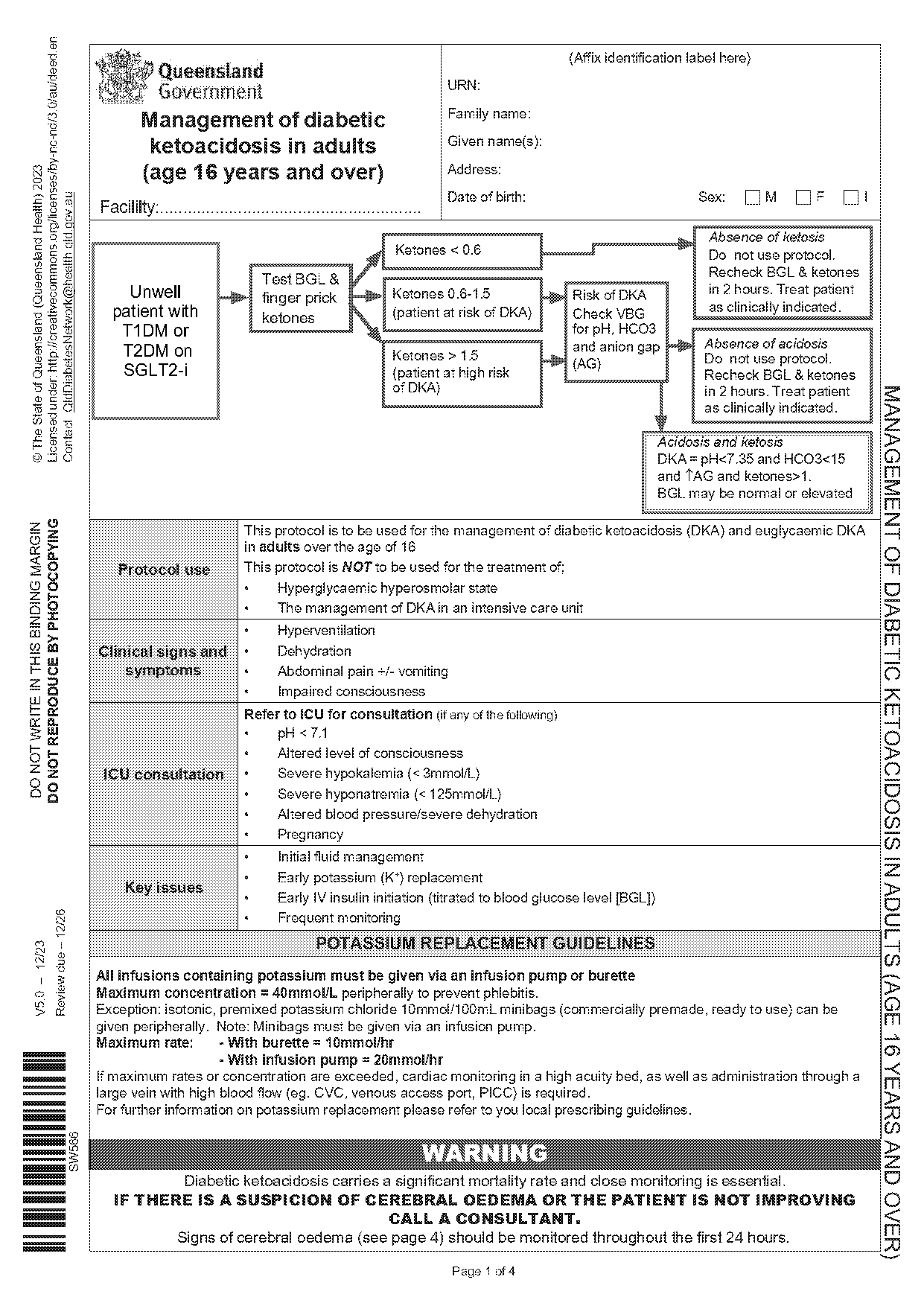 diabetic ketoacidosis management protocol