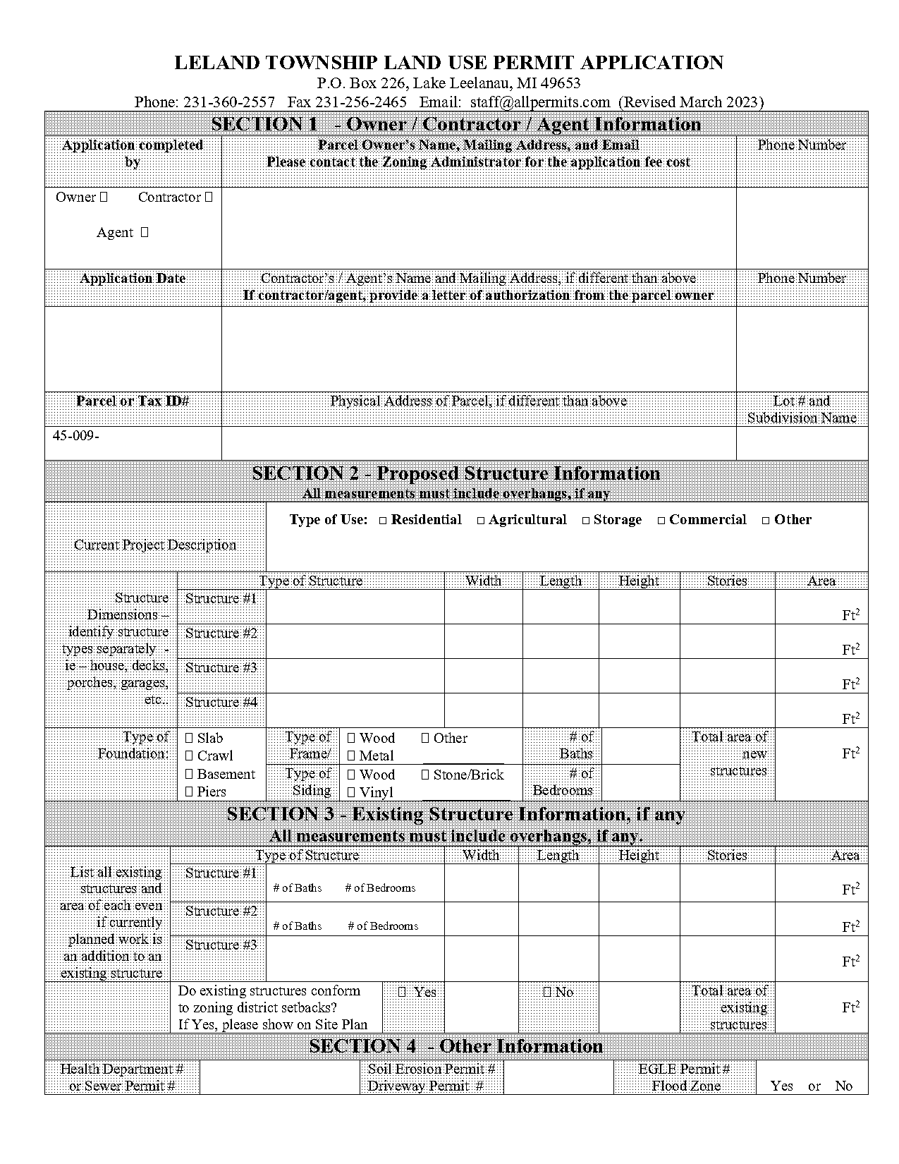 leelanau county building permit application