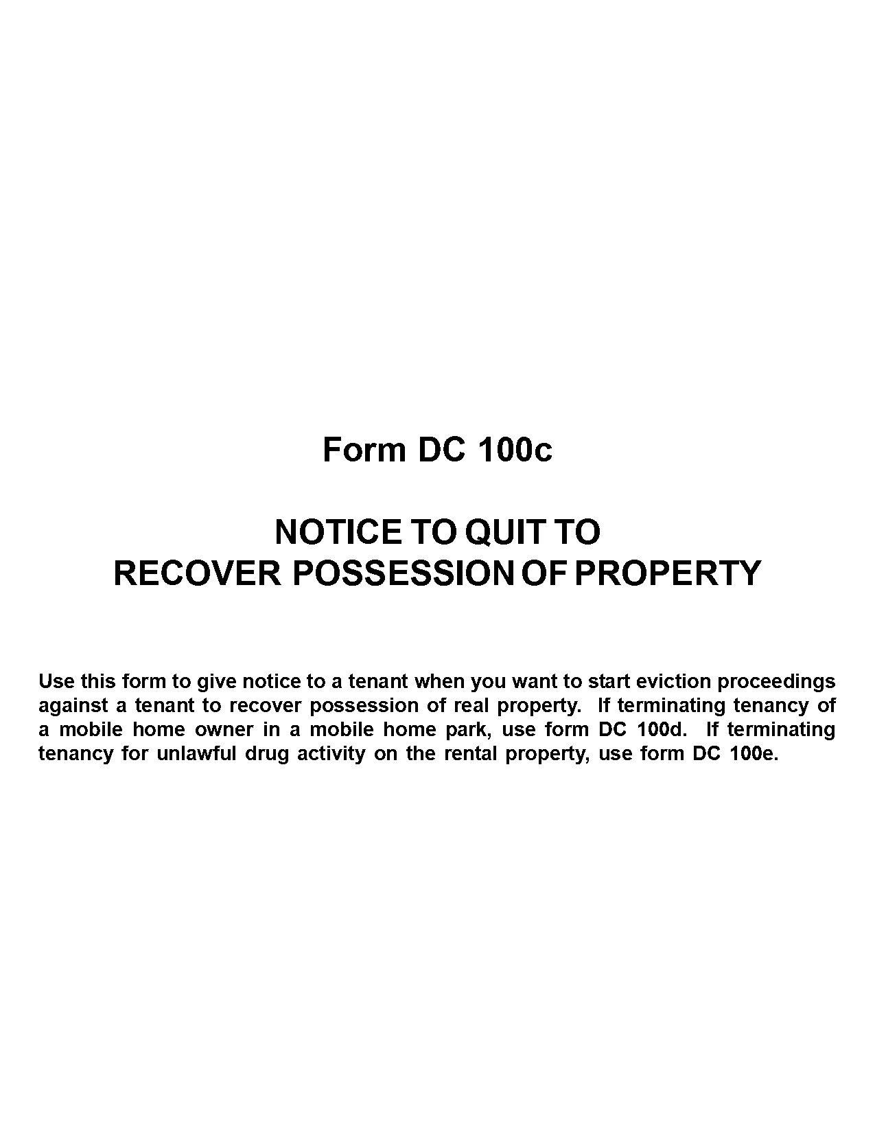 michigan eviction notice fo