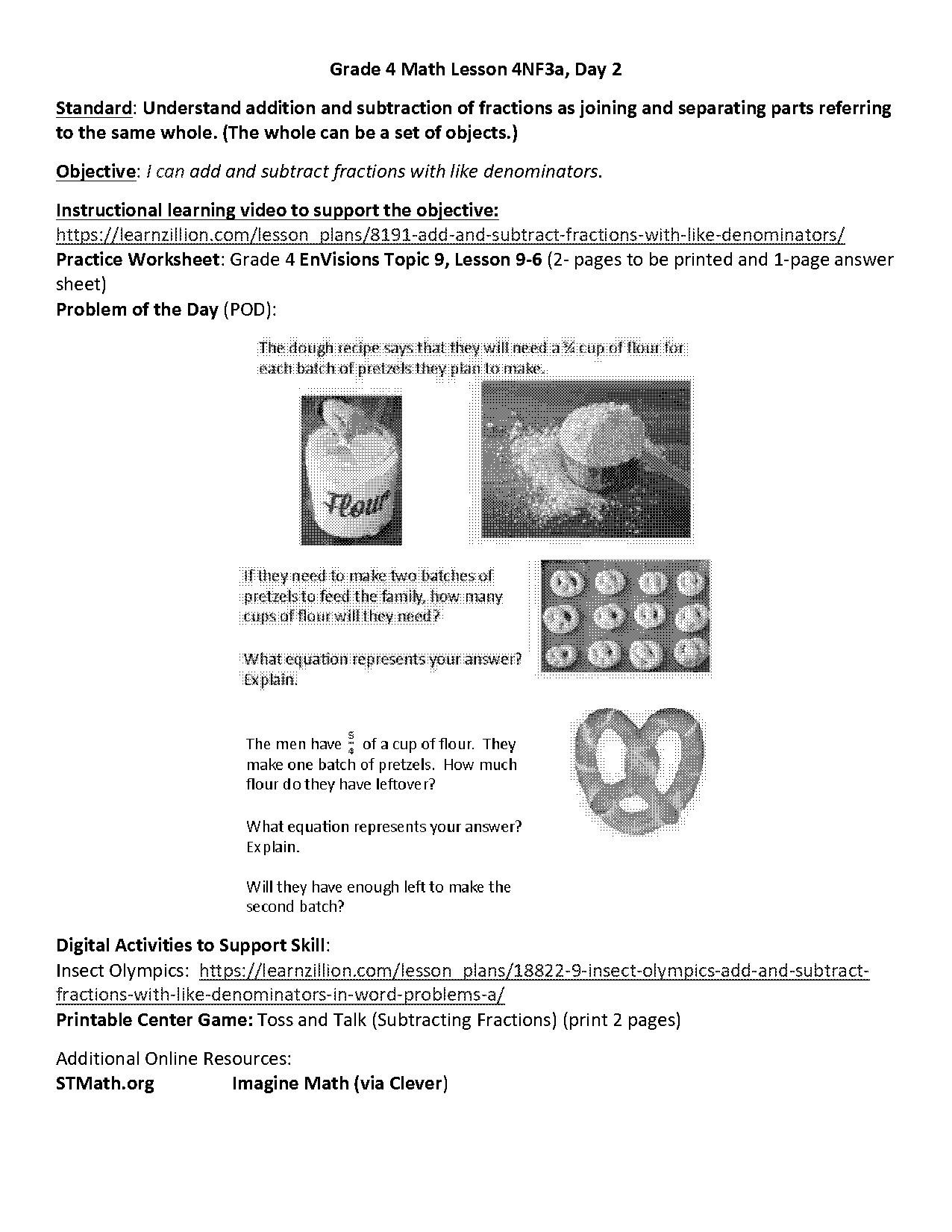 addition subtraction fractions worksheet