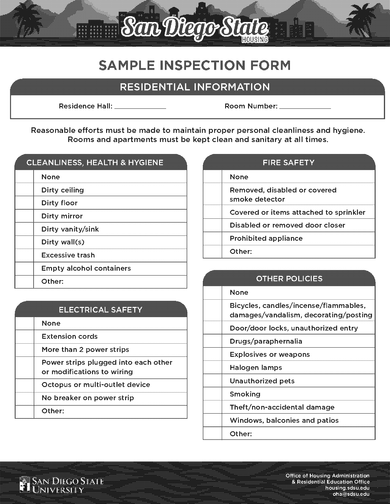 inspection report sample pdf