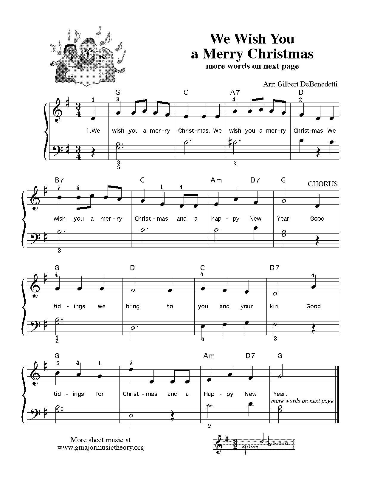 we wish you a merry christmas choir sheet