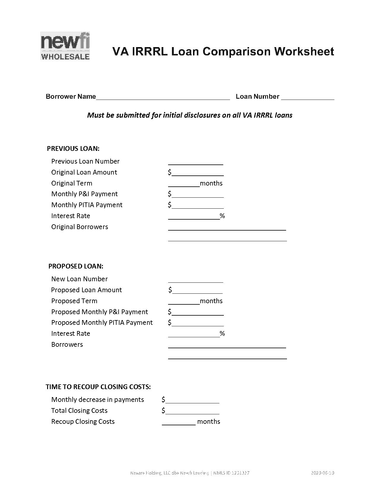 va loan amount worksheet