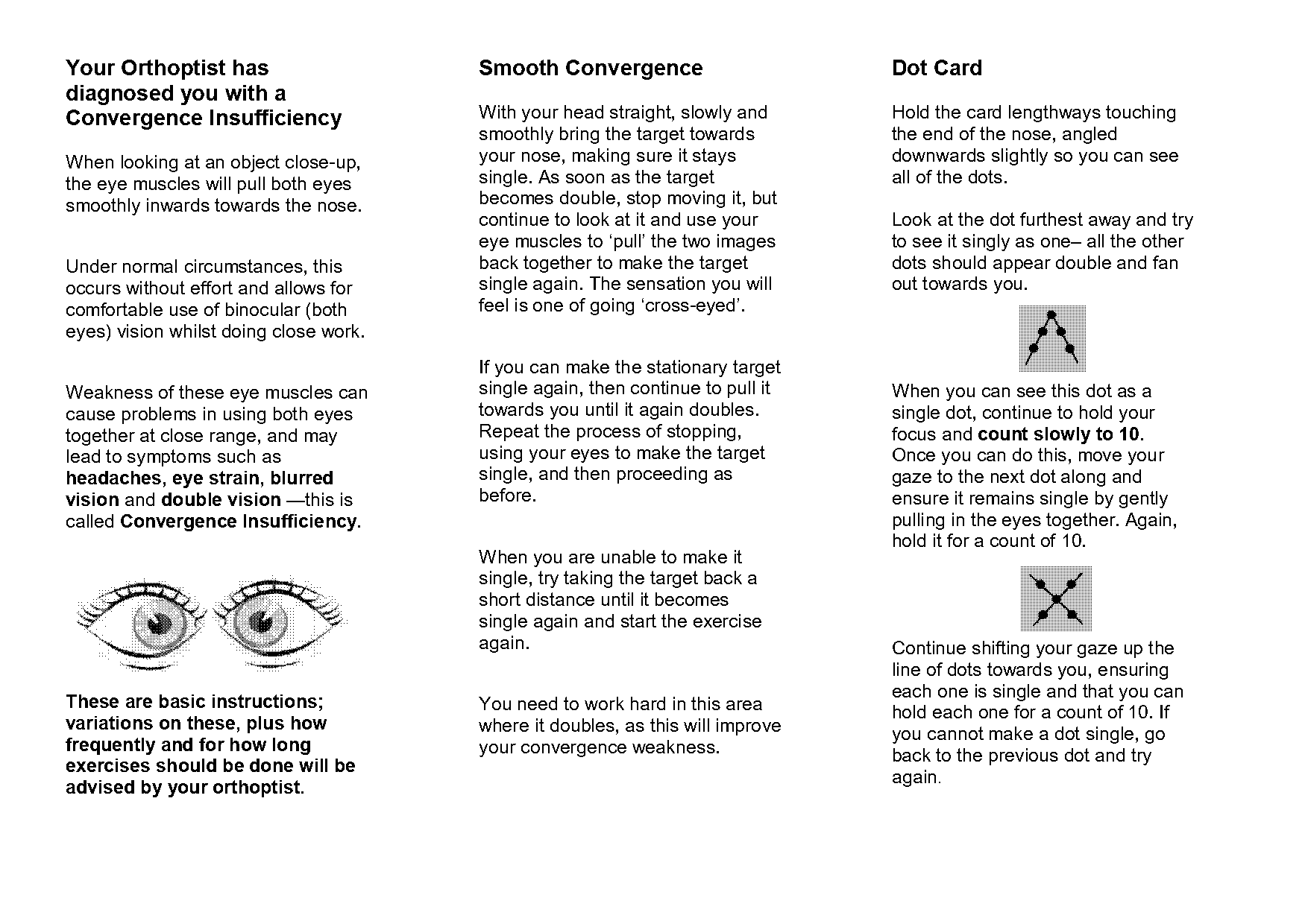 convergence insufficiency exercises pdf