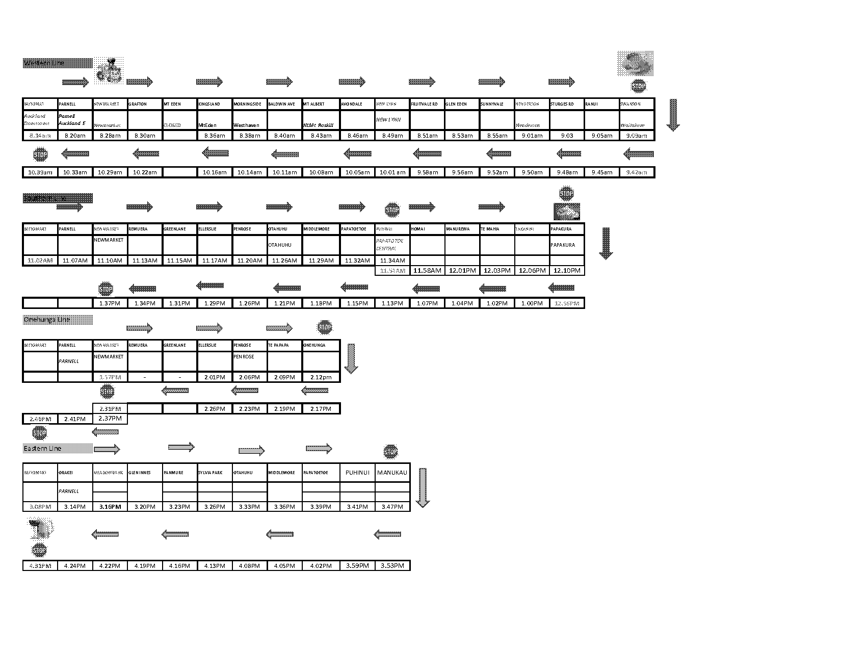 newmarket train time table