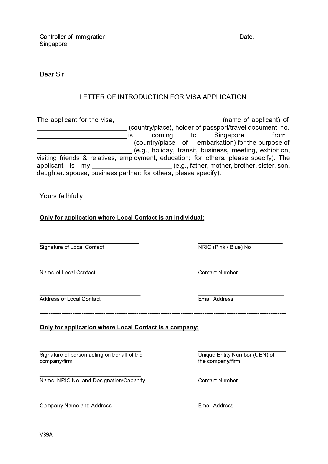 cover letter for indian business visa application