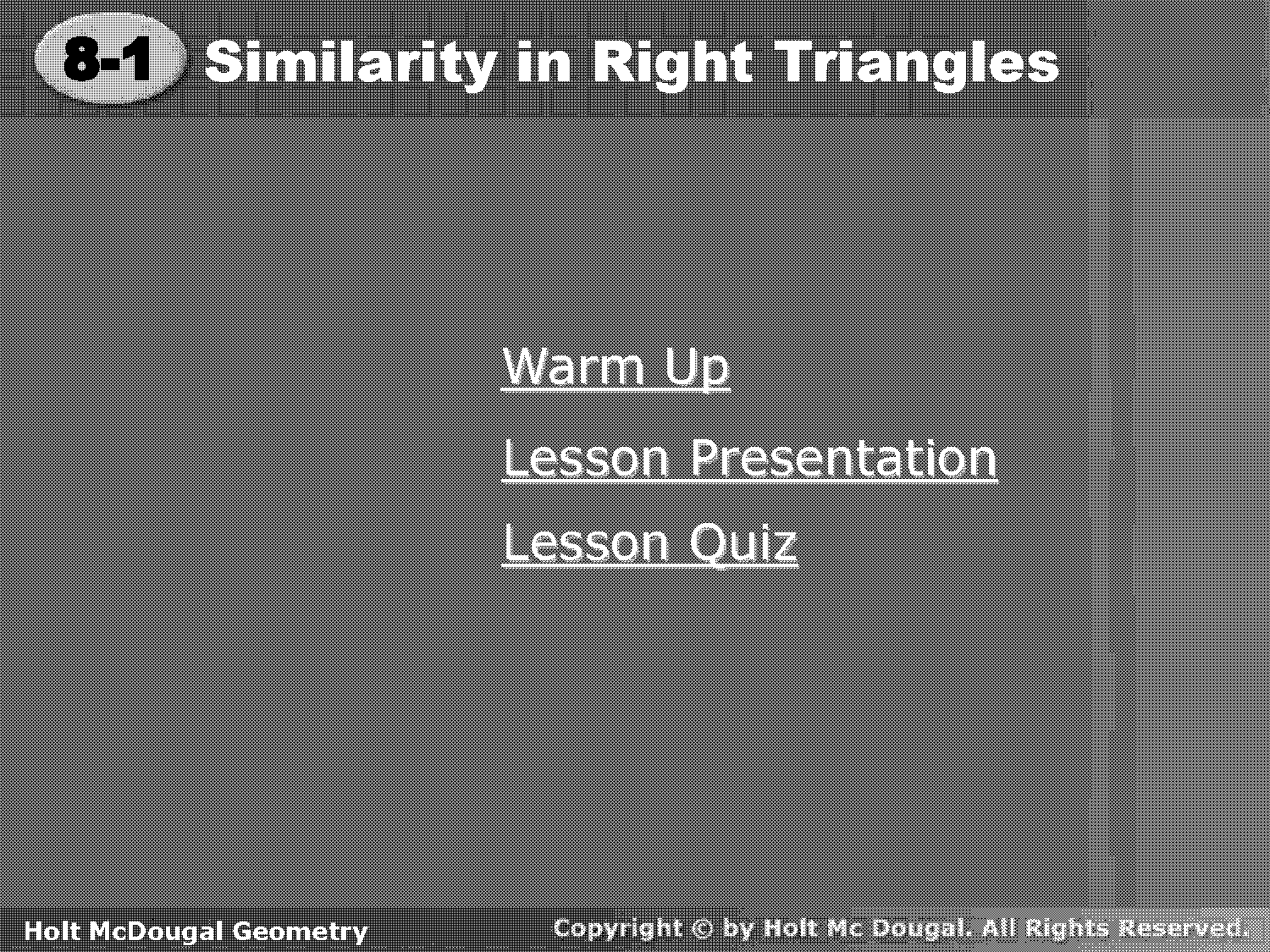 write a similarity statement comparing the three triangles