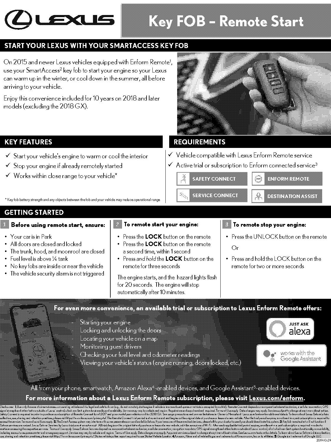 key fob remote engine starter quick reference guide