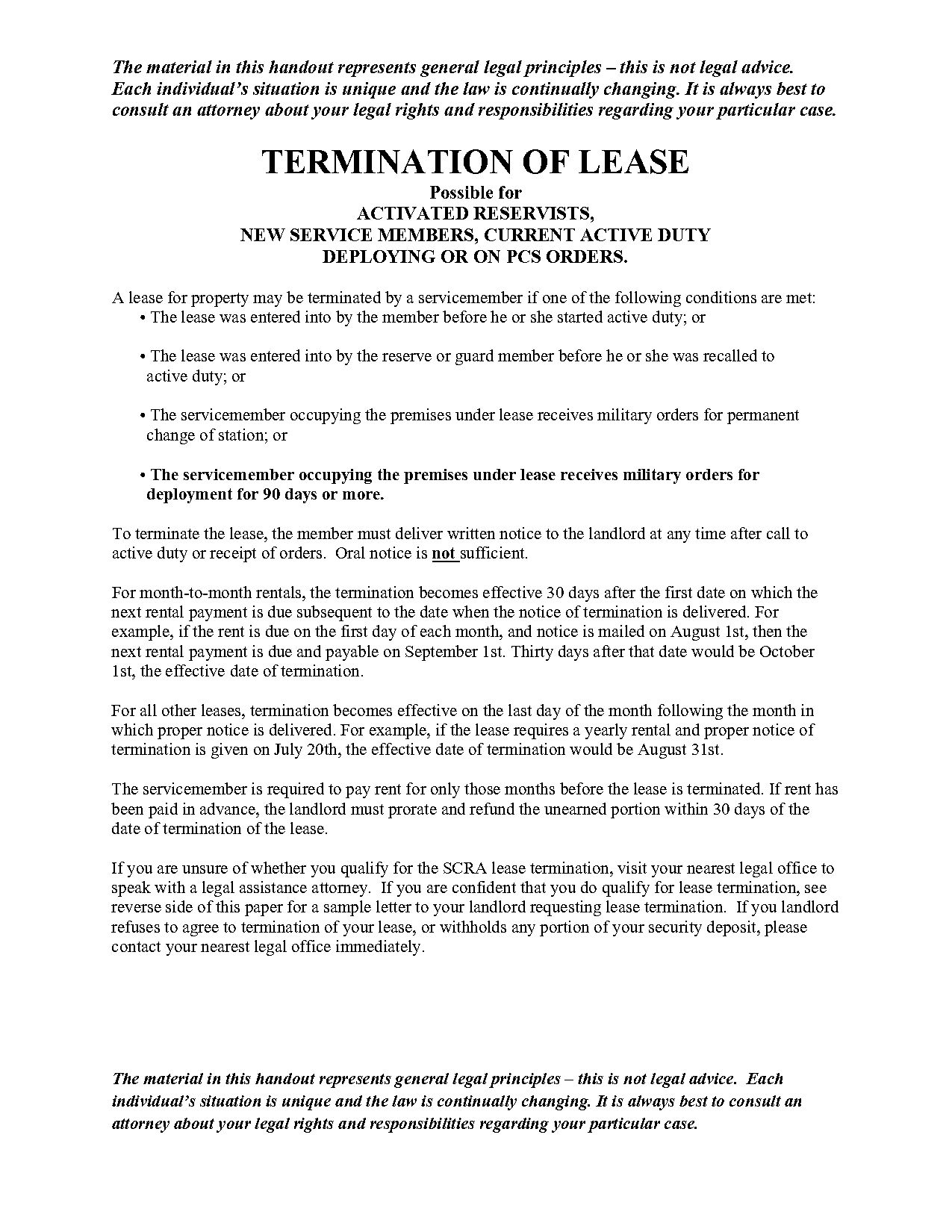 sample lease termination letter to landlord early