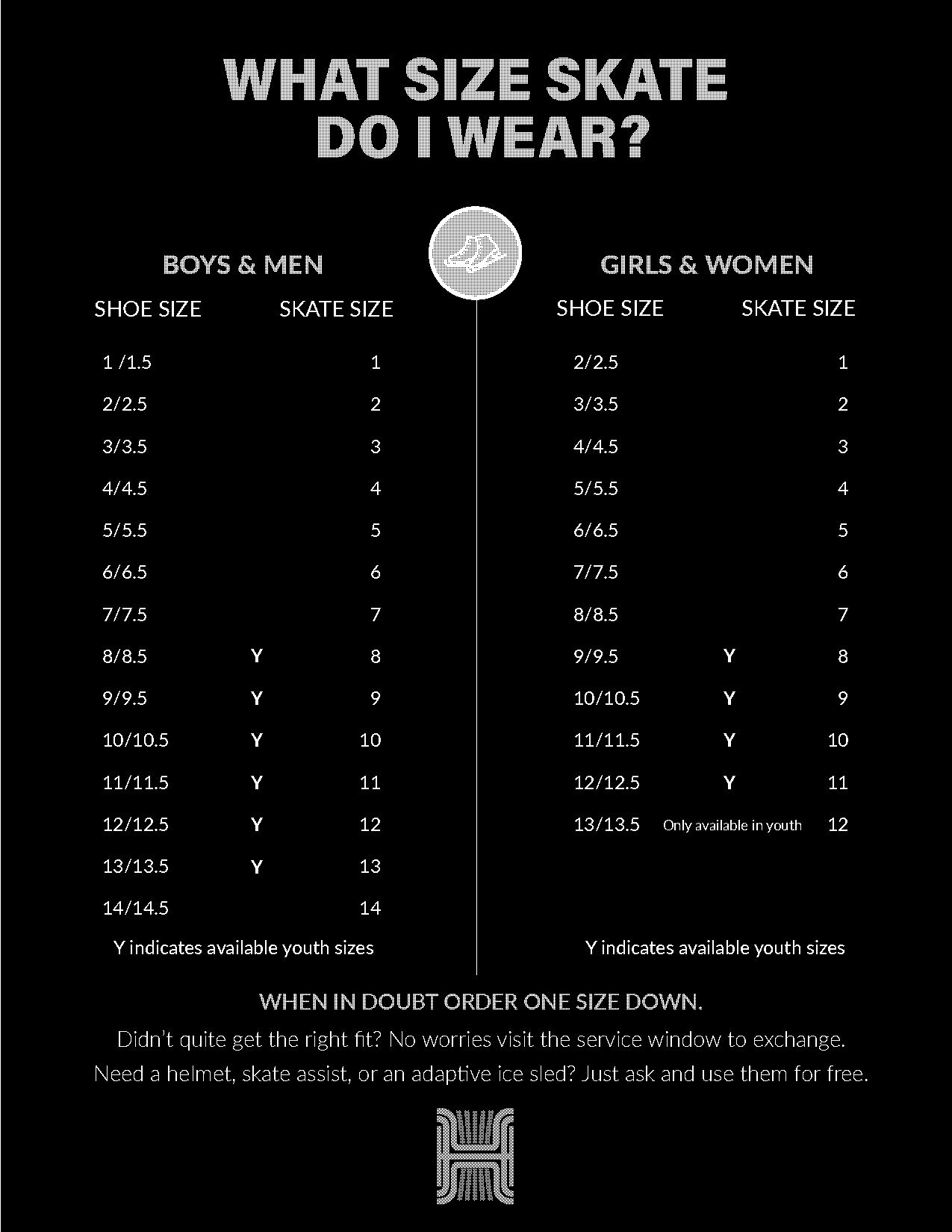 figure skate size guide