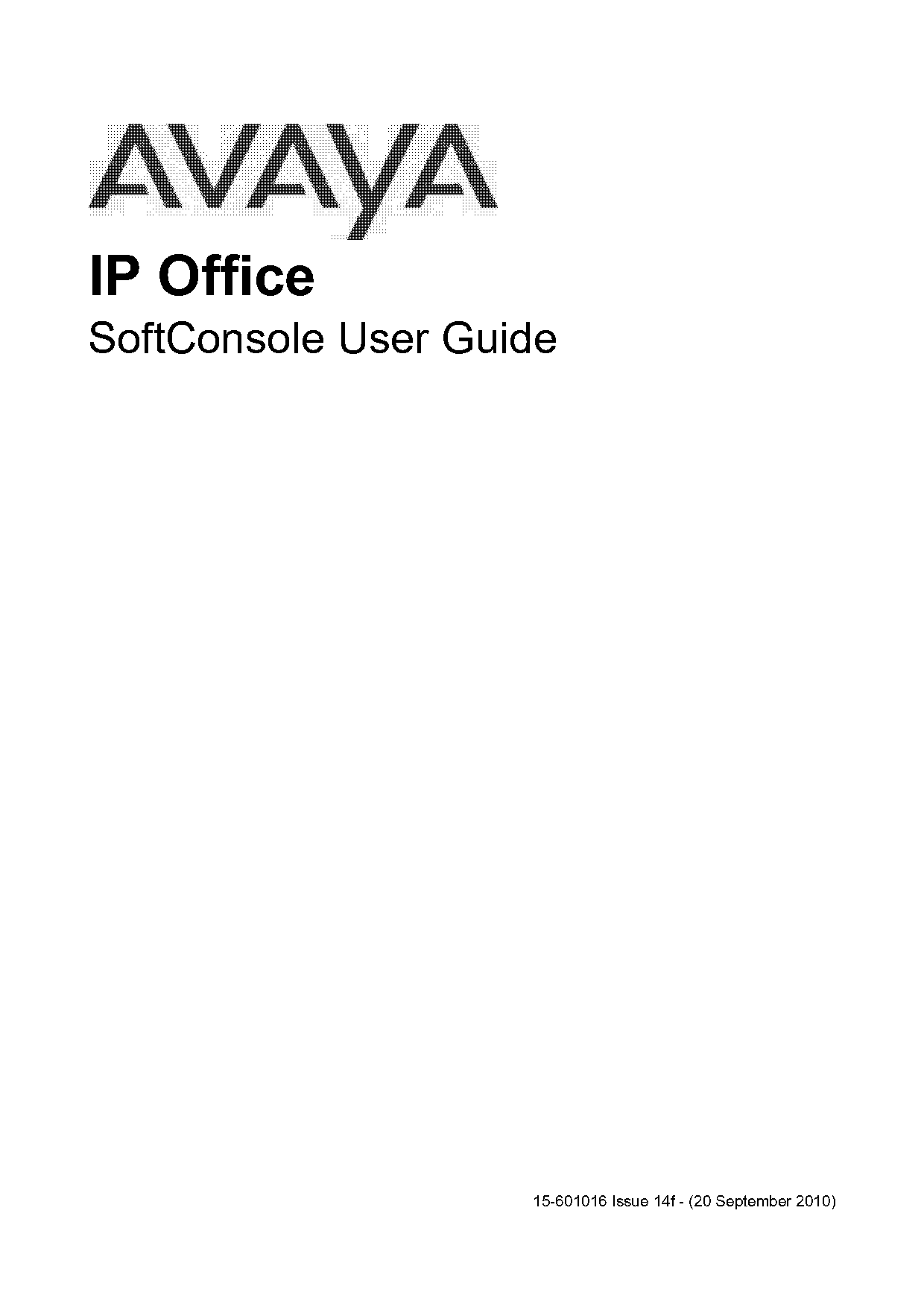 avaya softconsole quick user guide