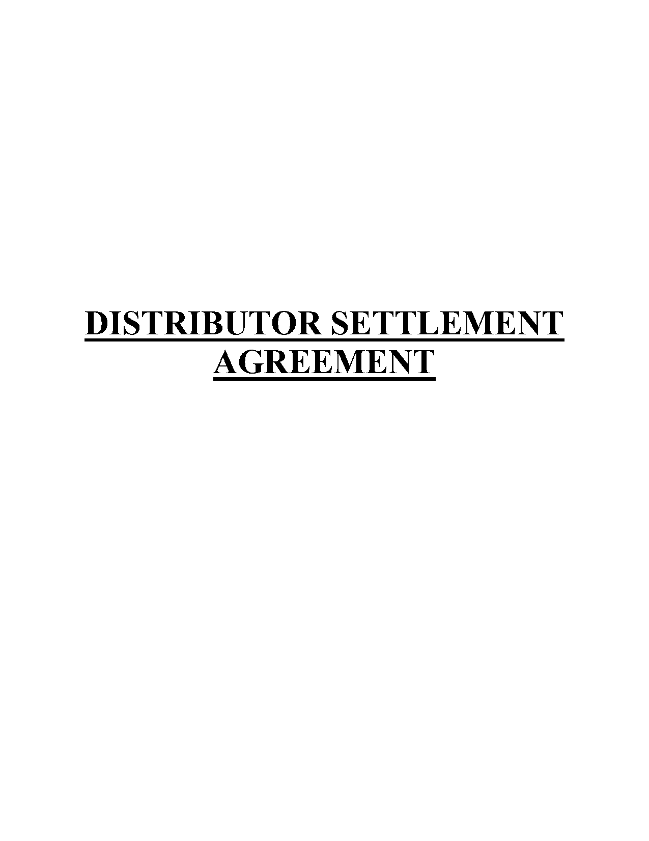 estate litigation settlement agreement