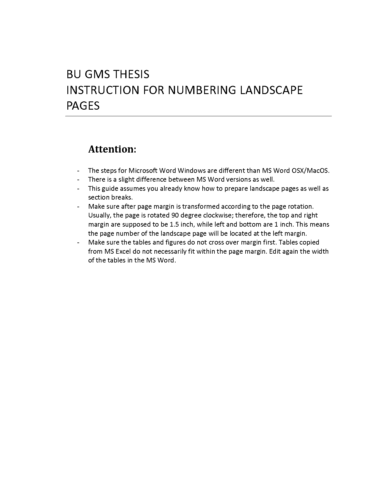 how do i make a document landscape in word