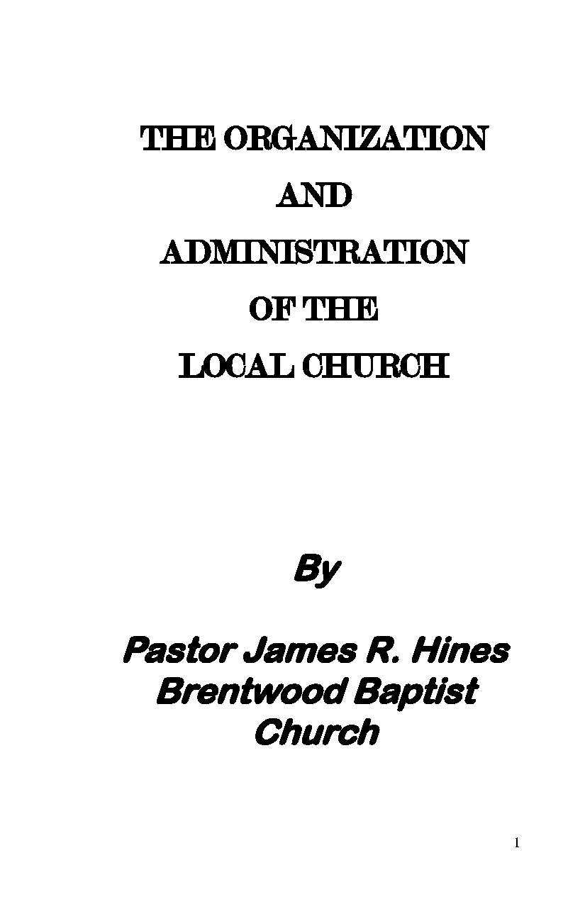 church management books pdf