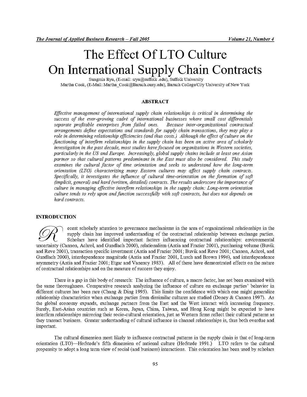 long term vs short term orientation meaning