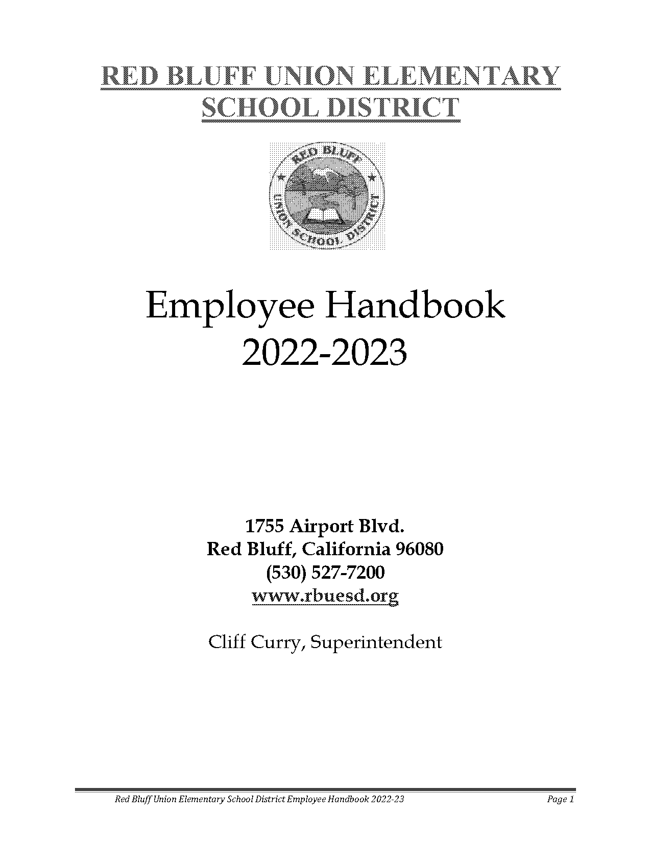 elementary school employee handbook