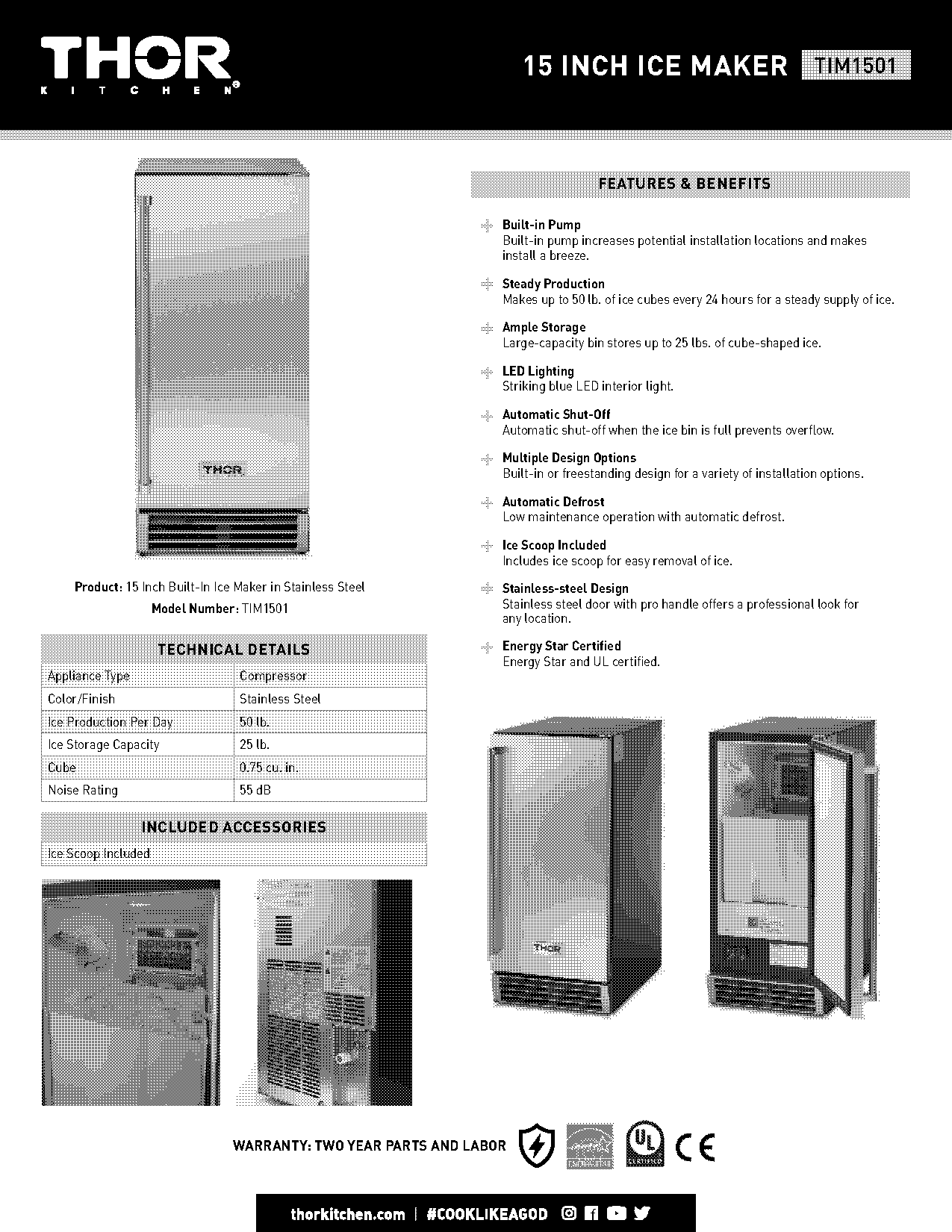 thor washing machine user manual