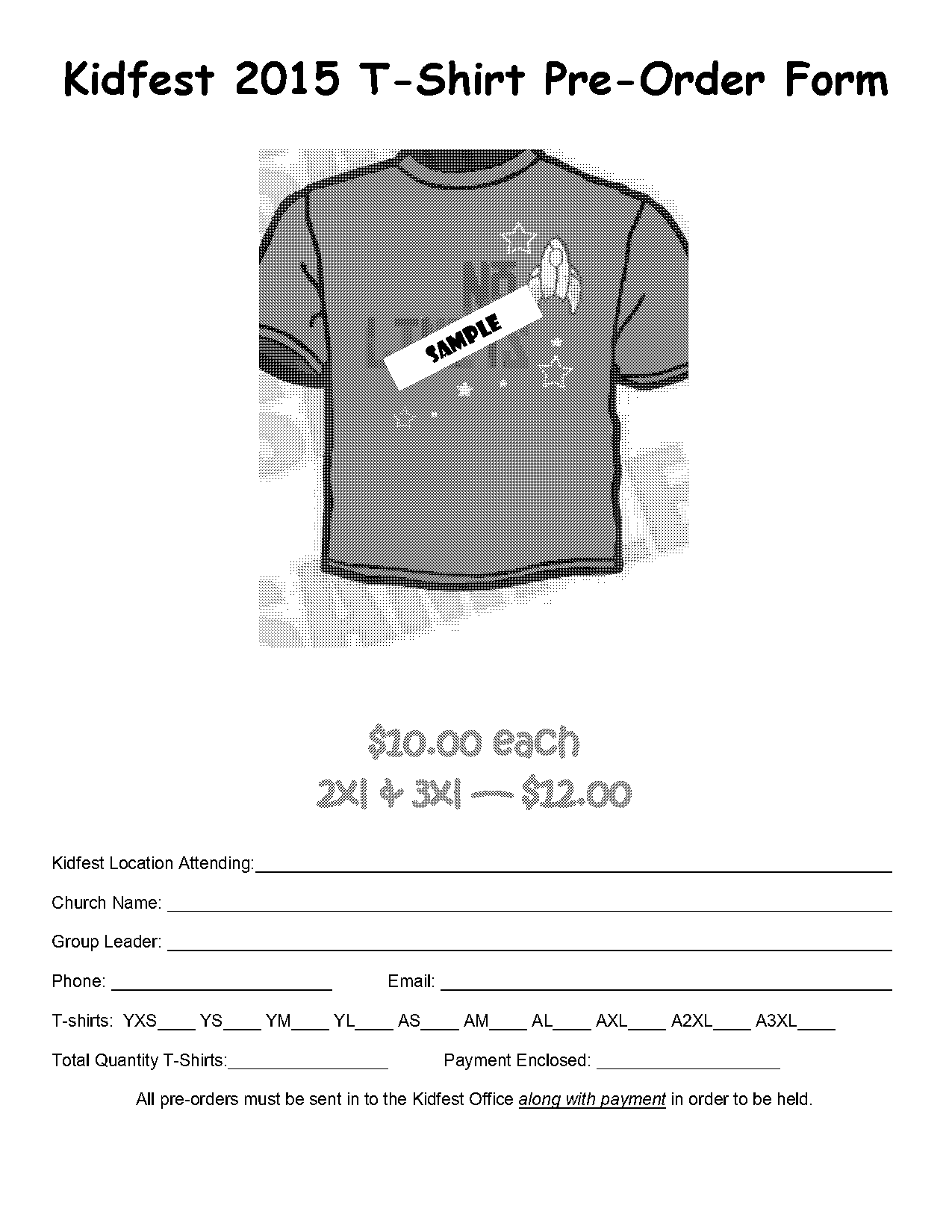 shirt order form template