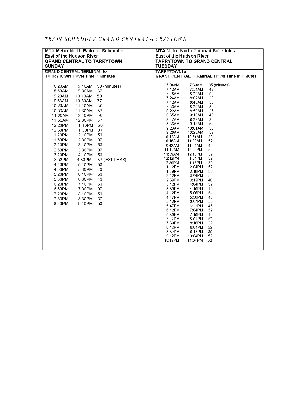 metro north katonah to grand central schedule