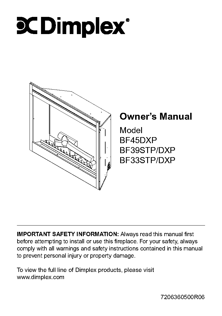 dimplex electric fireplace instructions