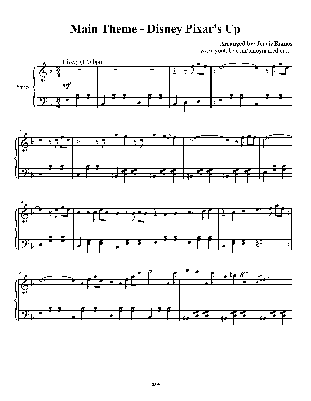 amelie notes piano pdf