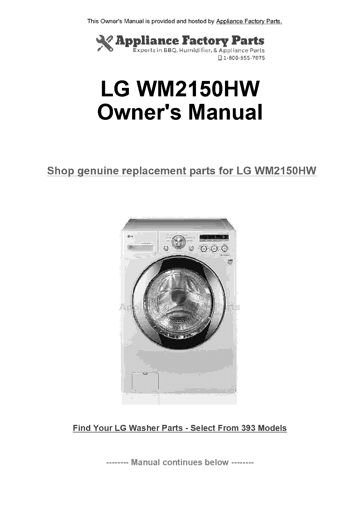 lg direct drive washer manual