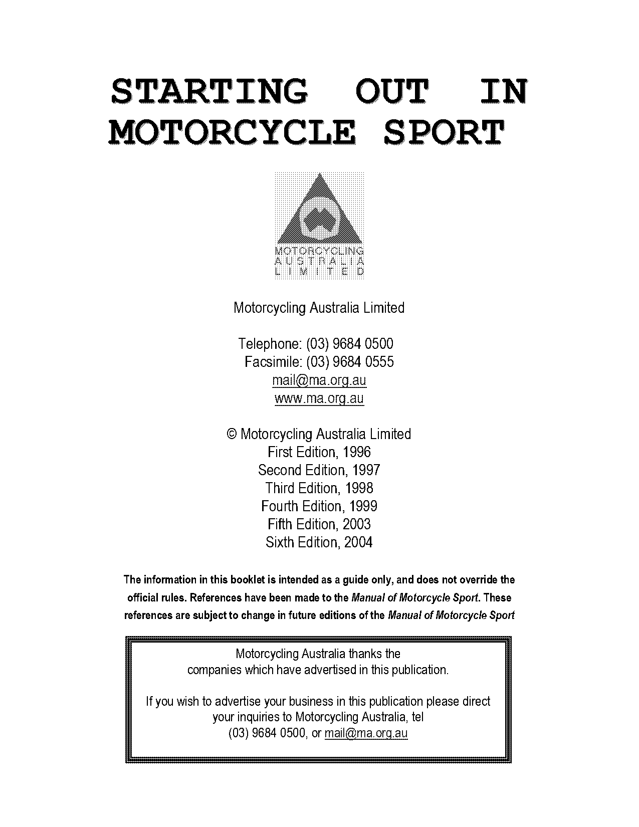 motorcycling australia licence renewal