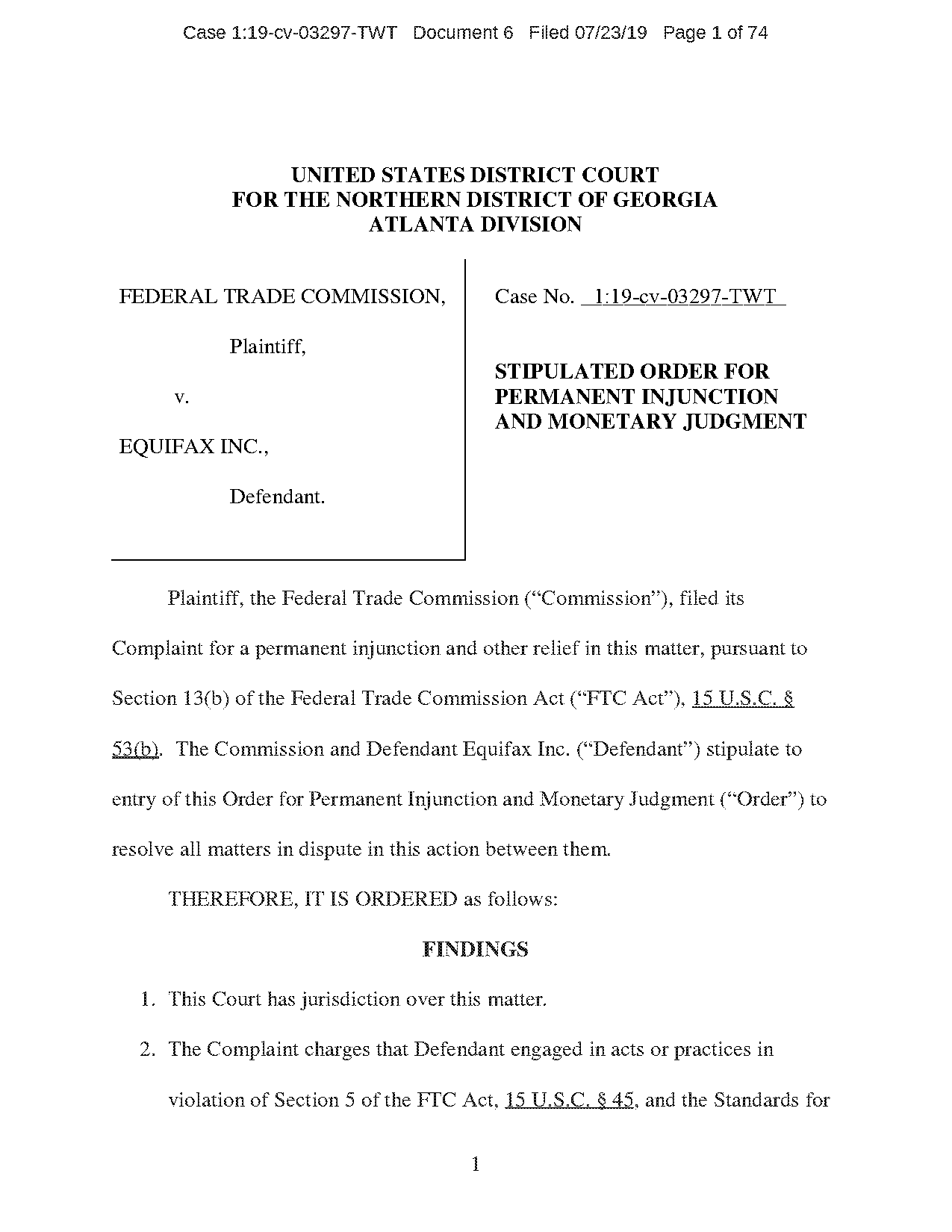 equifax state consent order