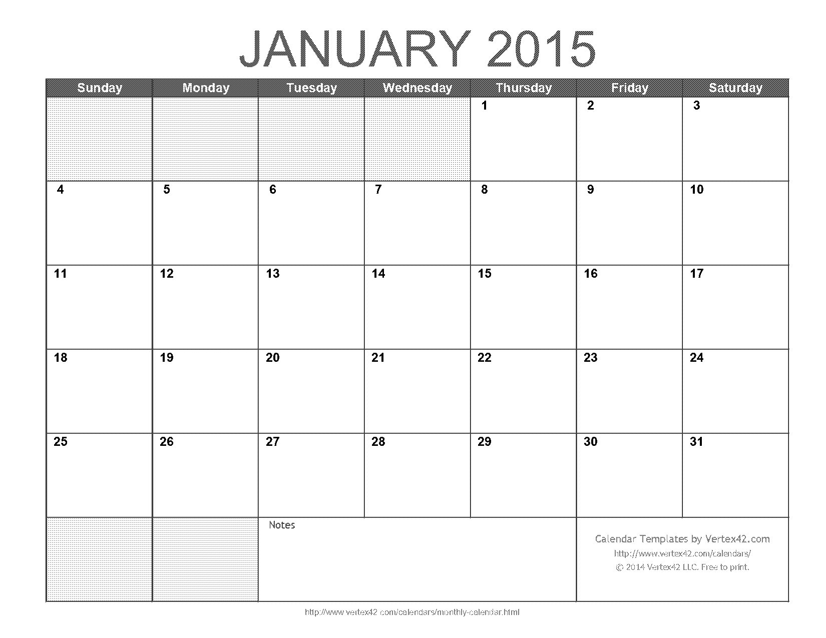 free printable calendar monthly template