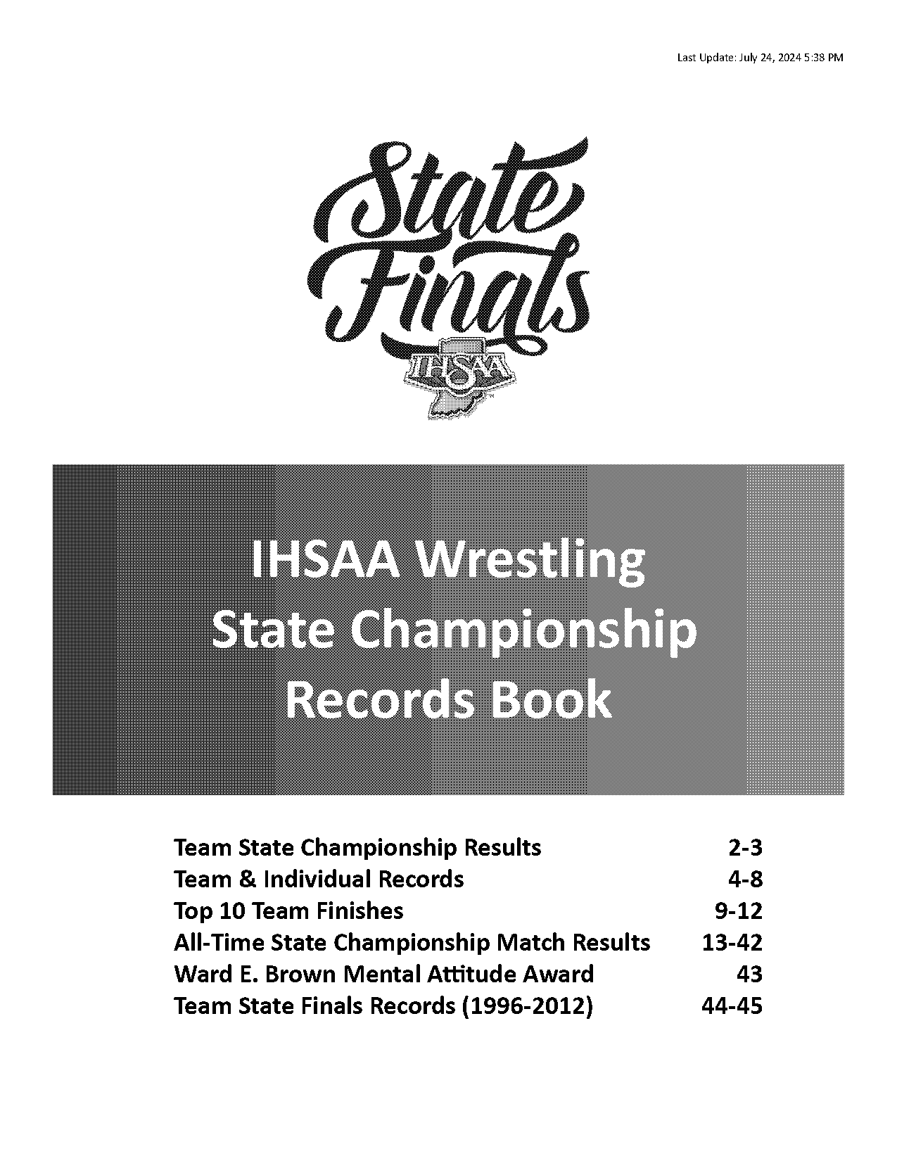 california state wrestling records