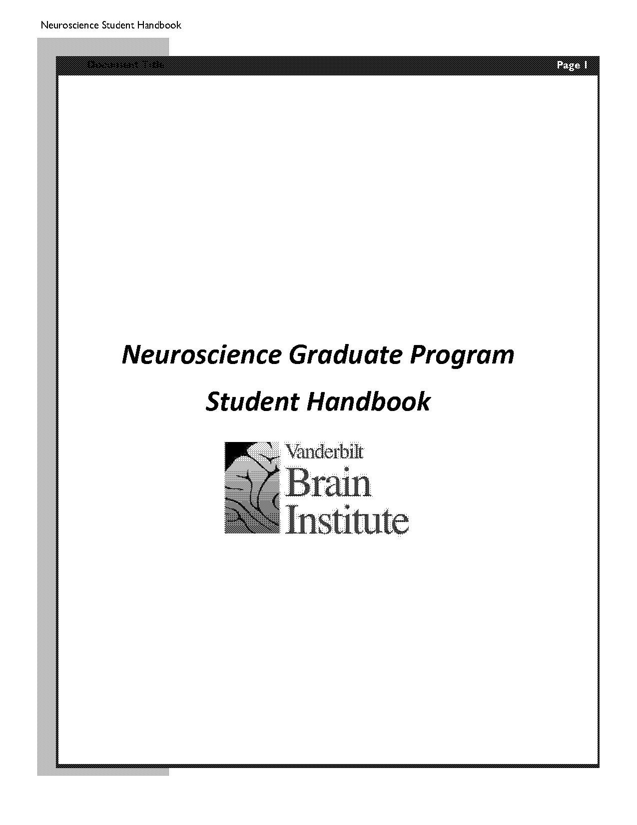 vanderbilt graduate school handbook