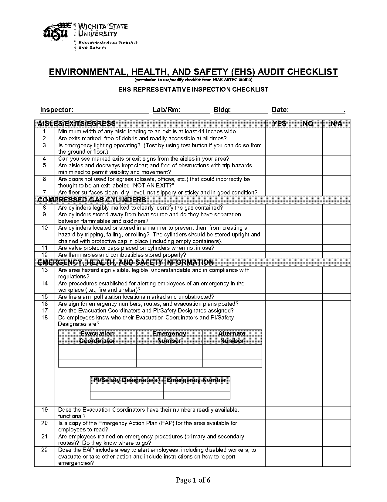 environmental due diligence audit checklist