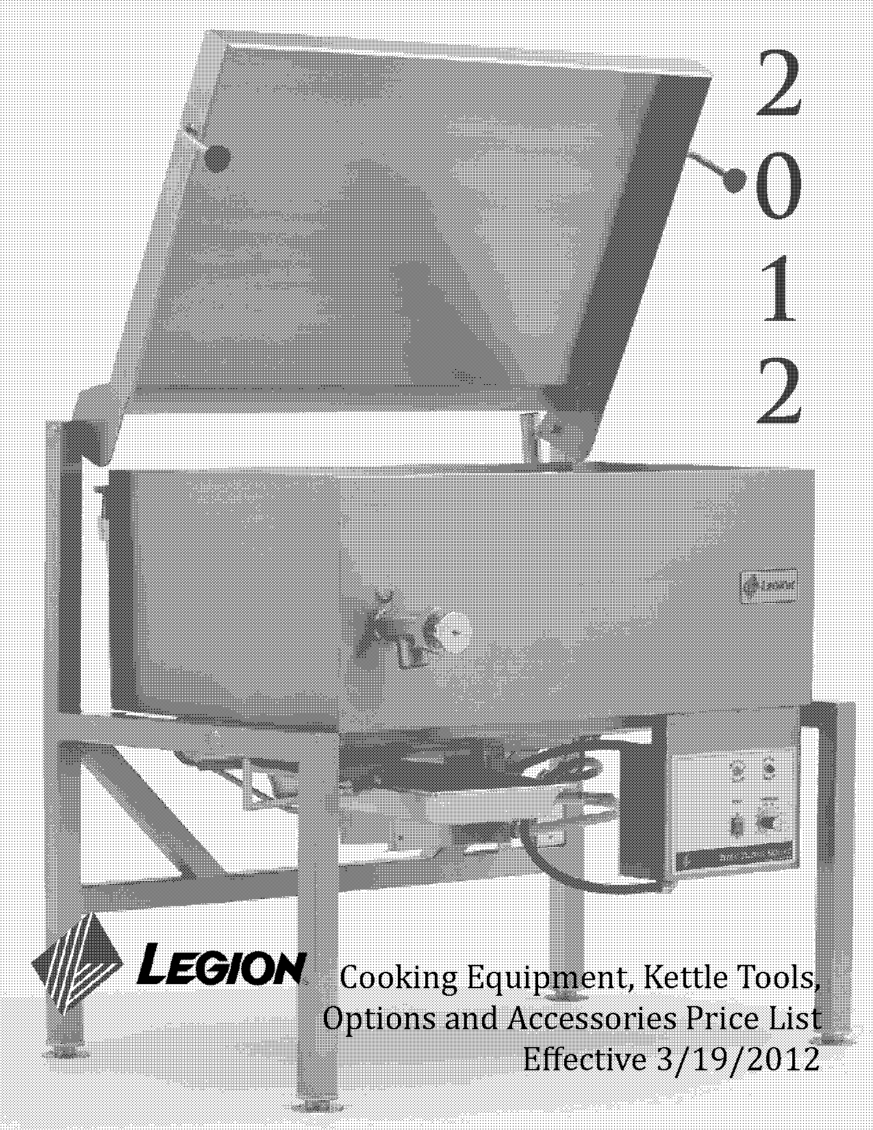 legion steam kettle parts manual