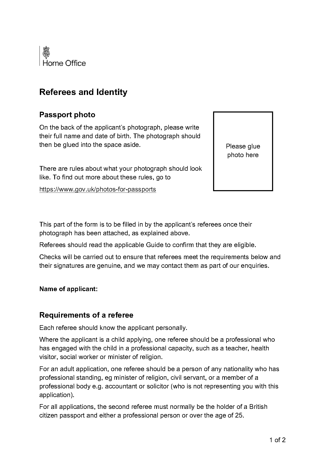 home office referee declaration form