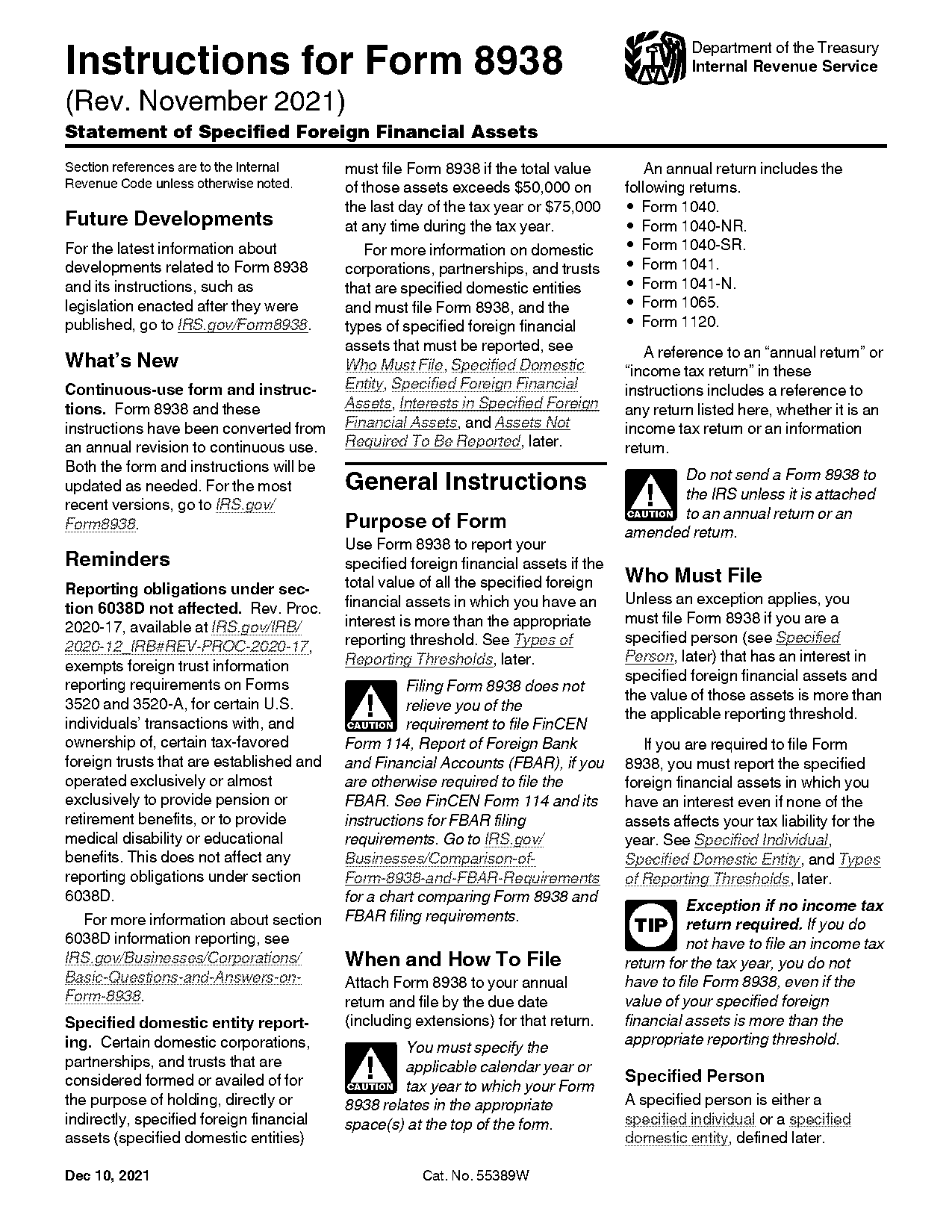 foreign assets irs form