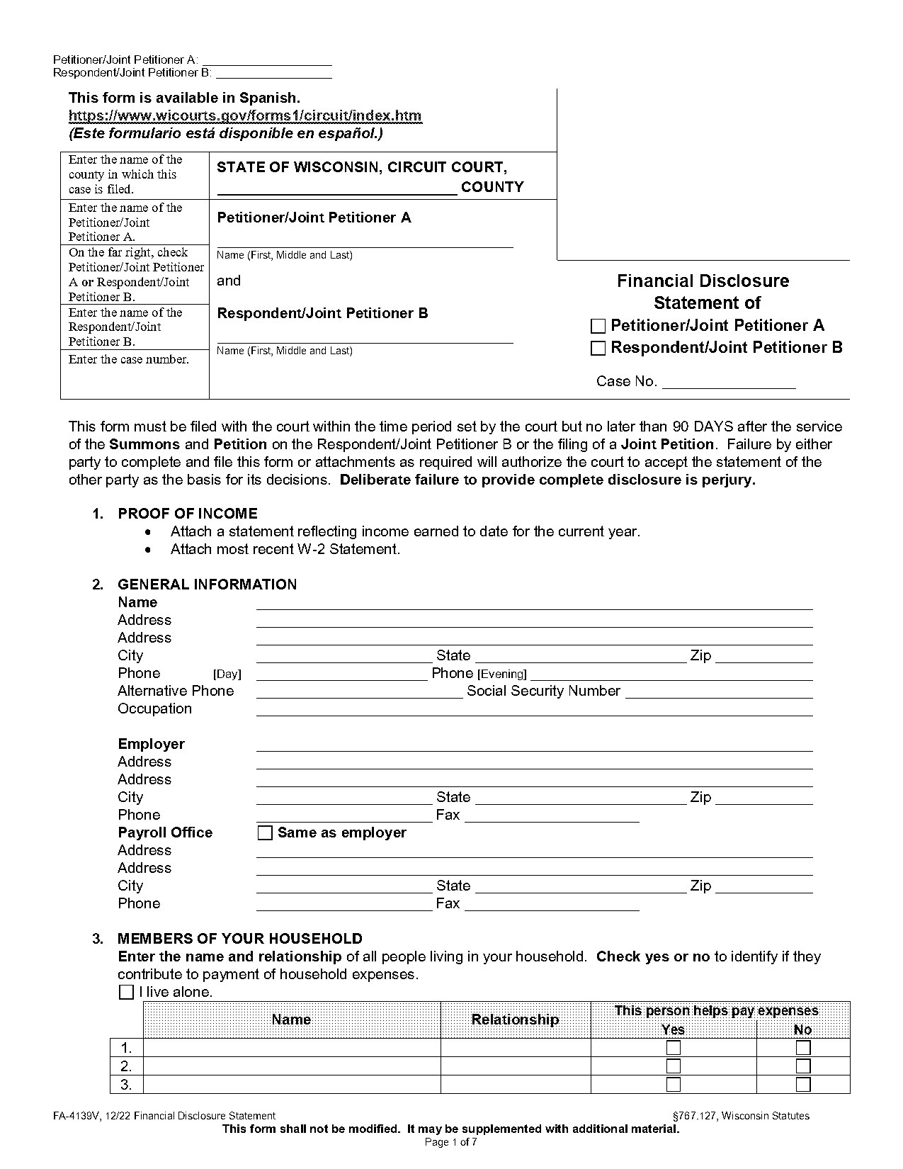 down payment in income statement