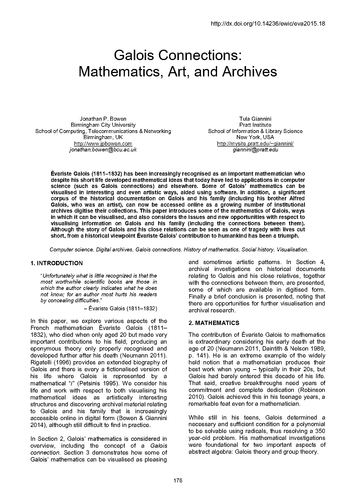 galois connections and applications