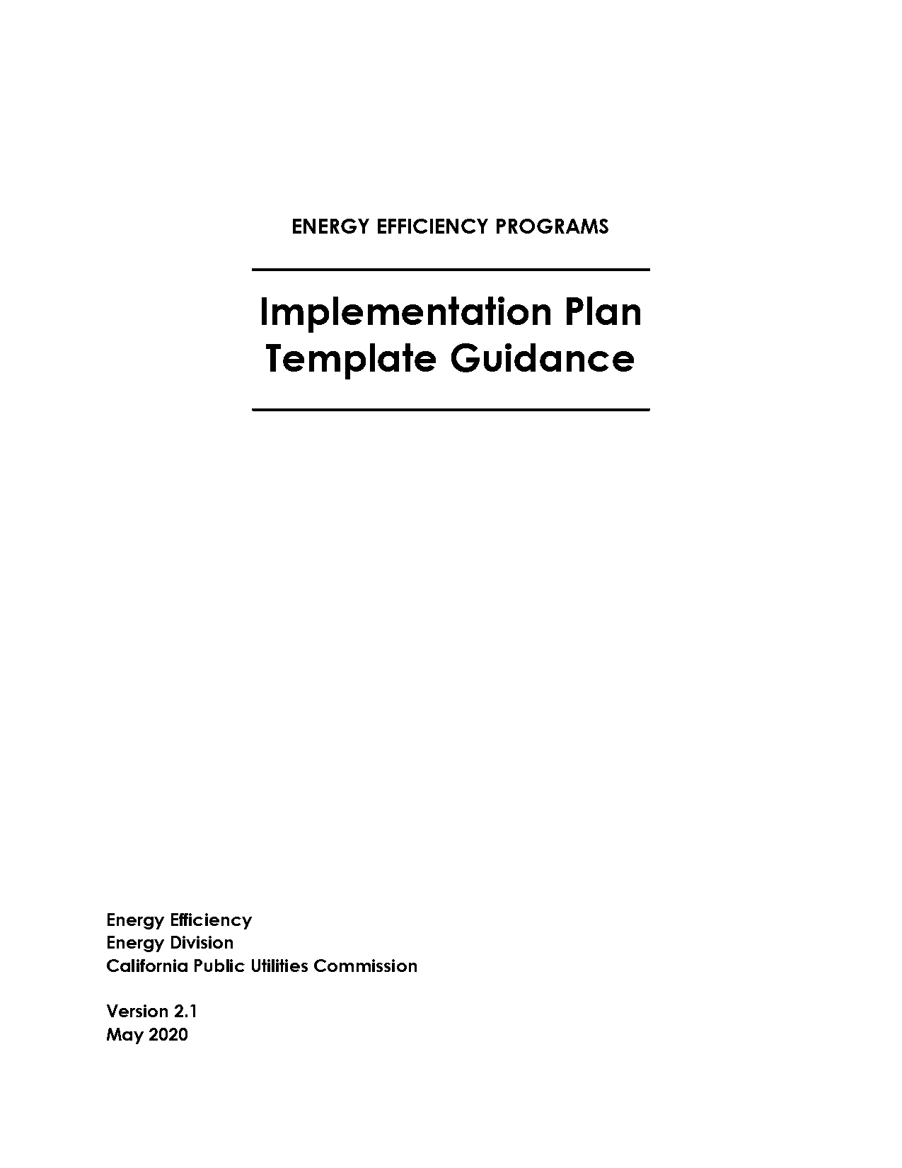 example of project implementation plan