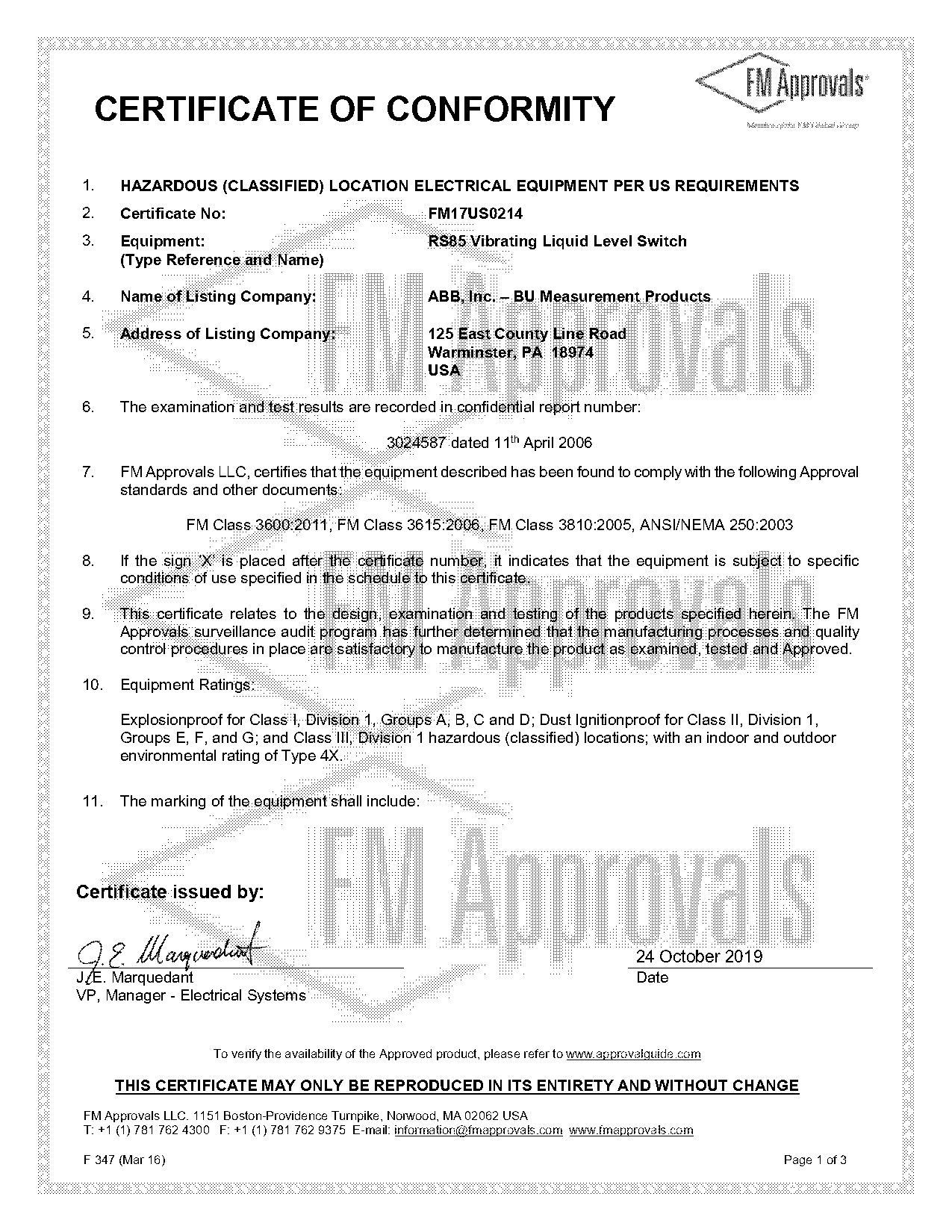 certificate of conformity template pdf