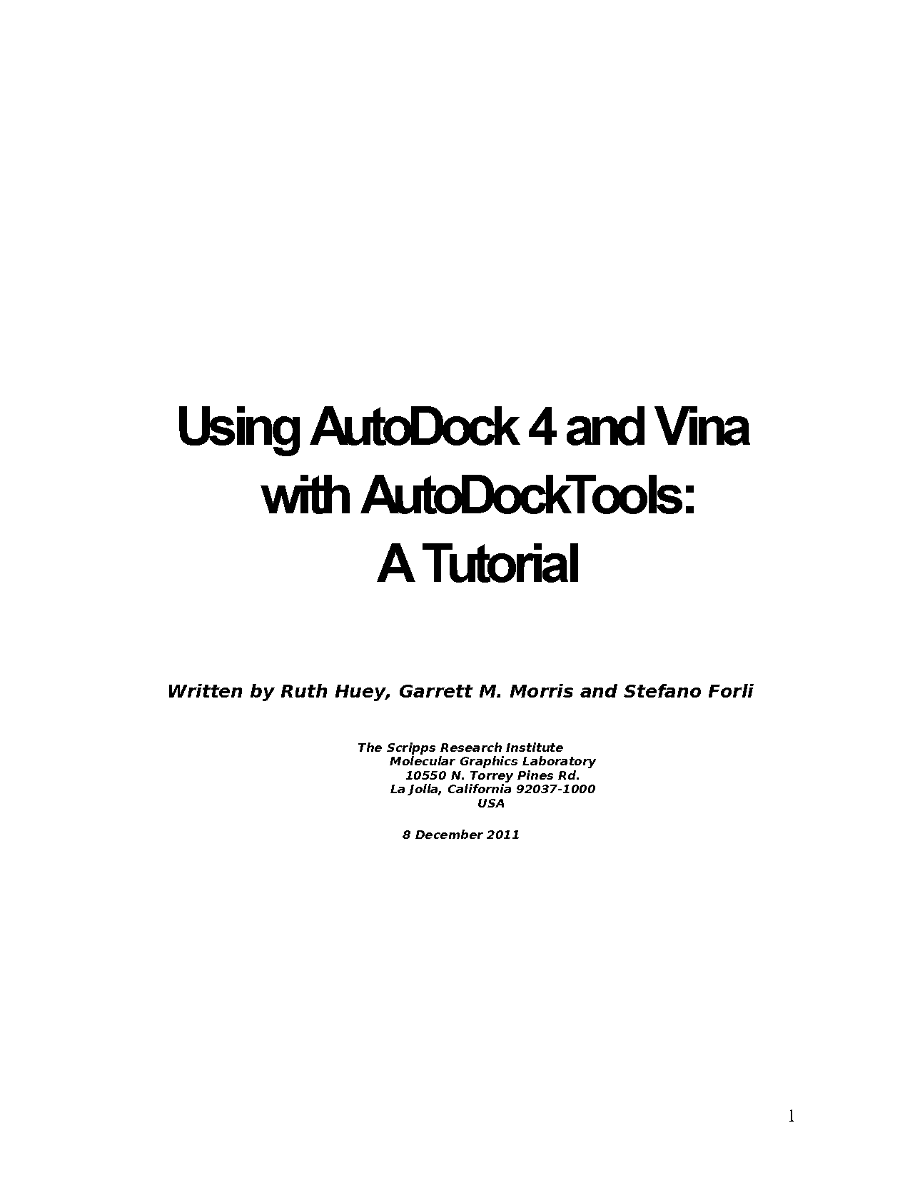 autodock tools user manual