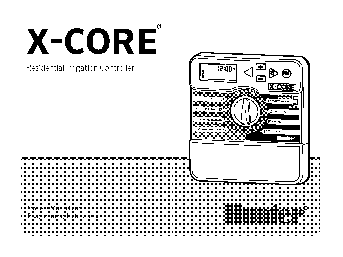 x core sprinkler system instructions